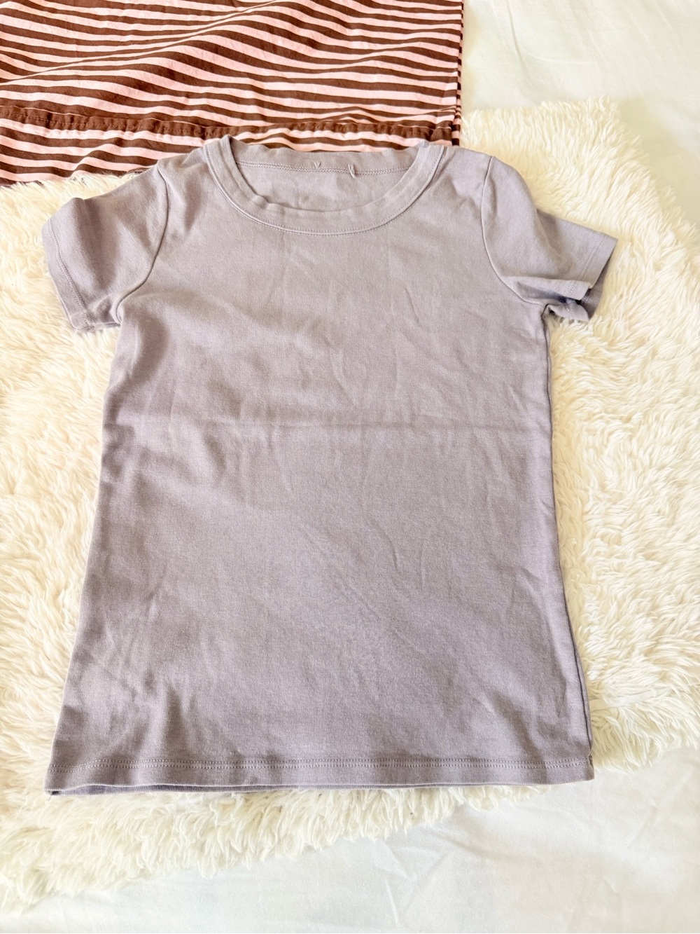 Brandy Melville Lavender Short Sleeve Crewneck Tee